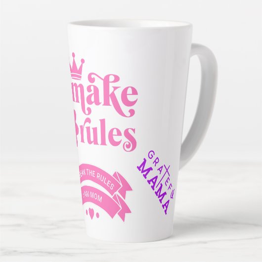 Ik maak de regels - Mam | Latte Mok (Rechterhoek)