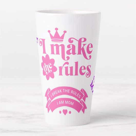 Ik maak de regels - Mam | Latte Mok (Voorkant)