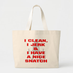 Ik maak de Schok van I schoon & heb ik Nice wegruk Grote Tote Bag