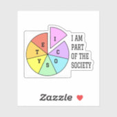 Ik maak deel uit van de Society Sticker (Vel)