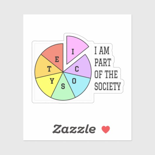 Ik maak deel uit van de Society Sticker (Vel)