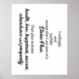 Ik maak deel uit van een goddelijk plan voor posit poster