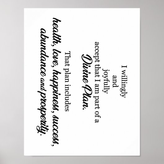 Ik maak deel uit van een goddelijk plan voor posit poster (Voorkant)