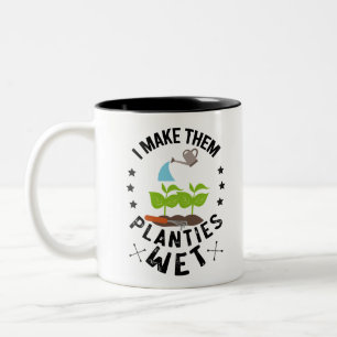 Ik Maak Die Plantjes Nat Tuinier Cadeau Tweekleurige Koffiemok