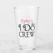 Ik maak een Black Pink Monogram Wedding Bridal Par Glas (Achterkant)