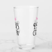 Ik maak een Black Pink Monogram Wedding Bridal Par Glas (Links)