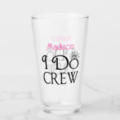 Ik maak een Black Pink Monogram Wedding Bridal Par Glas (Voorkant)