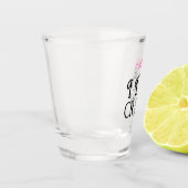 Ik maak een Black Pink Monogram Wedding Bridal Par Shot Glas (Links)
