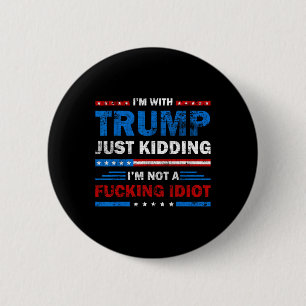 Ik maak een grapje met Trump, ik ben geen grote id Ronde Button 5,7 Cm
