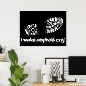 Ik maak een Poster van Asphalt Cry Shoe Track Runn (Thuiskantoor)