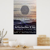 Ik maak een verschil - bevestigende woorden poster (Keuken)