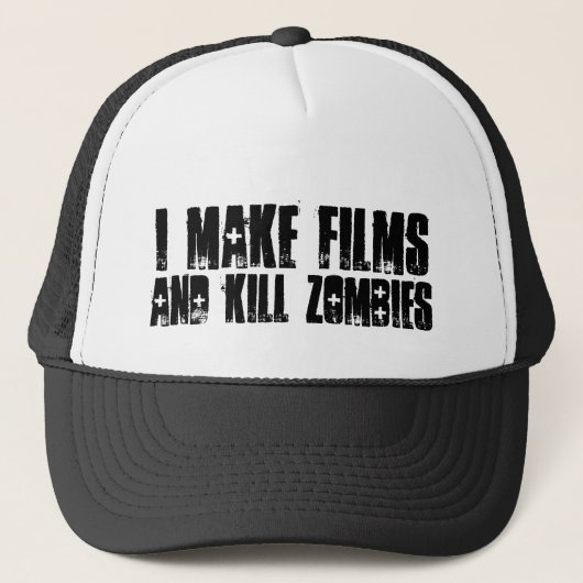 "Ik maak films en vermoord zombies" pet (Voorkant)
