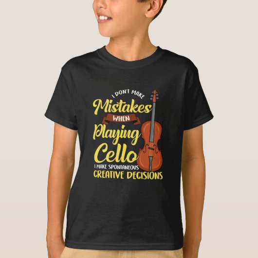 Ik maak geen fouten bij het spelen met Cello T-shirt (Voorkant)