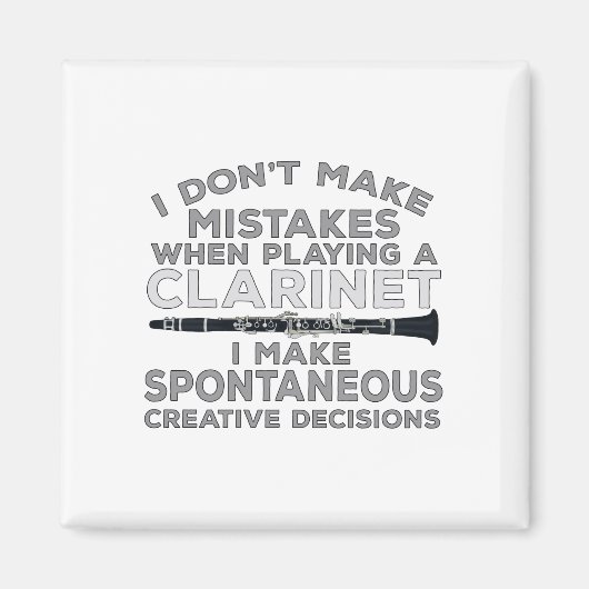 Ik maak geen fouten bij het spelen van Clarinet Magneet (Voorkant)