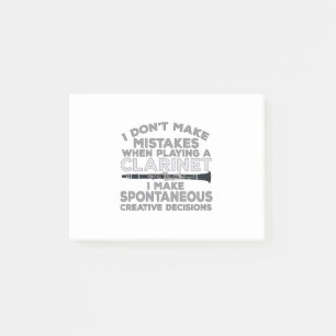 Ik maak geen fouten bij het spelen van Clarinet Post-it® Notes