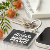 Ik maak geen fouten bij het spelen van de piano sleutelhanger (Voorkant Rechts)