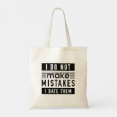Ik maak geen fouten tote bag (Achterkant)