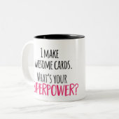 Ik maak Geweldige kaarten Mok. Tweekleurige Koffiemok (Voorkant links)