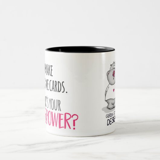 Ik maak Geweldige kaarten Mok. Tweekleurige Koffiemok (Center)