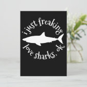 Ik maak gewoon liefdeshaaien vrij, oké, haaiensnot bedankkaart (Staand voorkant)