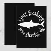 Ik maak gewoon liefdeshaaien vrij, oké, haaiensnot bedankkaart (Voorkant / Achterkant)