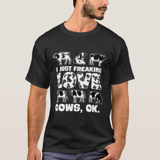 Ik maak gewoon liefdesKoeien OK Boerderij Quote Cu T-shirt (Voorkant)
