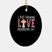 Ik maak gewoon liefdespaddenstoelen vrij keramisch ornament (Rechts)