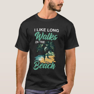 Ik maak graag lange wandelingen op het strand Zome T-shirt