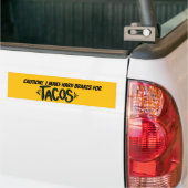 Ik maak harde remmen voor "Tacos" op bumpersticker (Op Truck)