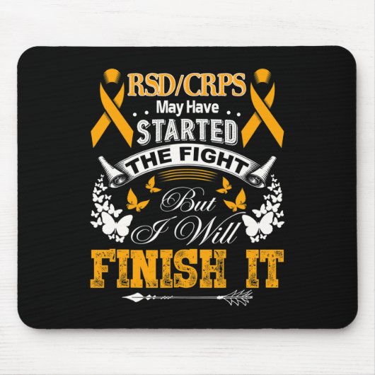 Ik maak het af RSD CRPS Awareness Muismat (Voorkant)