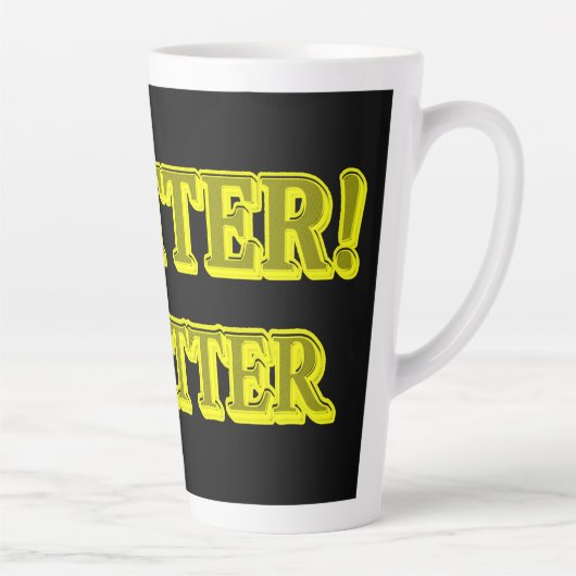 "IK MAAK HET!" Cute Expression Design. Bestel nu Latte Mok (Rechts)