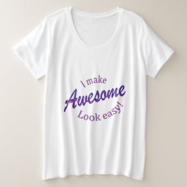 Ik maak het er makkelijk uit grote maat t-shirt