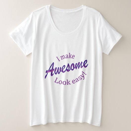 Ik maak het er makkelijk uit grote maat t-shirt (Design voorkant)