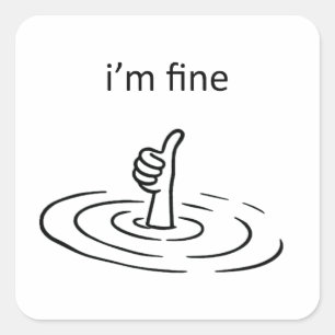 Ik maak het goed vierkante sticker