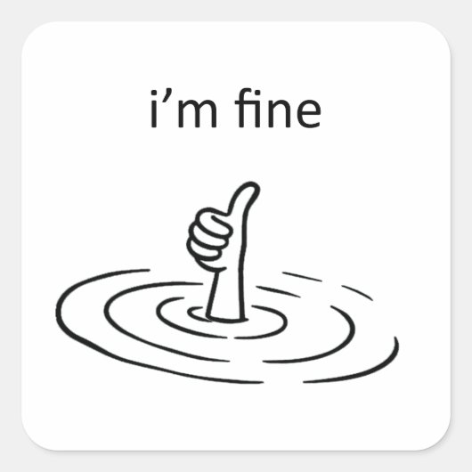 Ik maak het goed vierkante sticker (Voorkant)