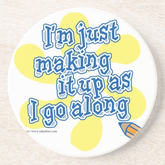 Ik maak het op naarmate ik verder ga zandsteen onderzetter (Voorkant)