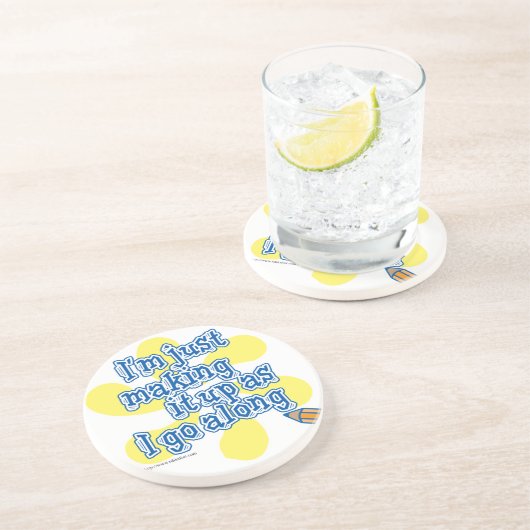 Ik maak het op naarmate ik verder ga zandsteen onderzetter (Zijkant)