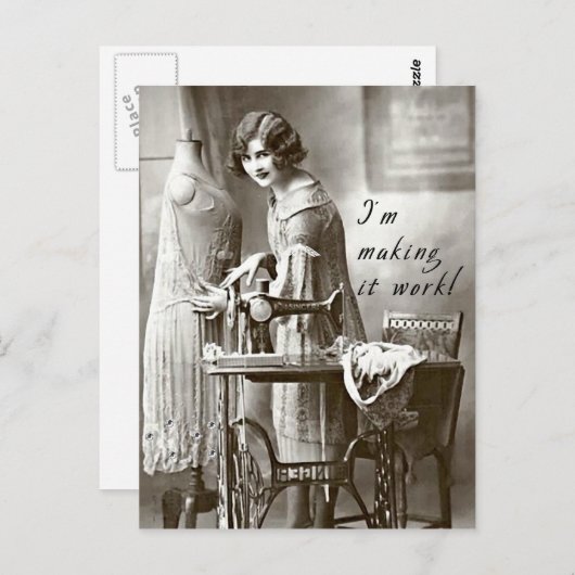 Ik maak het werk briefkaart (Voorkant / Achterkant)