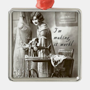 Ik maak het werk metalen ornament