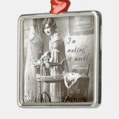 Ik maak het werk metalen ornament (Links)