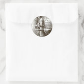 Ik maak het werk ronde sticker (Tas)