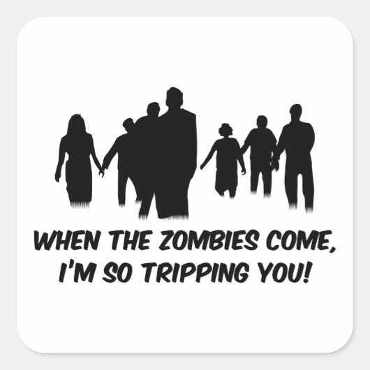 Ik maak je zo uit. vierkante sticker (Voorkant)