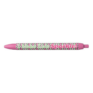 Ik maak Kinder spaarpen [PINK] Zwarte Inkt Pen