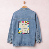 Ik maak kunstbericht met kleurrijk schrijfwaren denim jacket (Hangar)