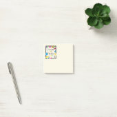 Ik maak kunstbericht met kleurrijk schrijfwaren post-it® notes (Kantoor)