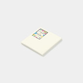 Ik maak kunstbericht met kleurrijk schrijfwaren post-it® notes (Schuin)