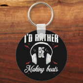 Ik maak liever Beats Music Producer Sleutelhanger (Voorkant)