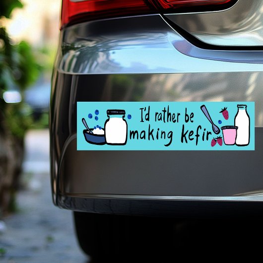 Ik maak liever KEFIR leuke fermentatie Bumpersticker