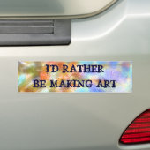 Ik maak liever kunst - Bumpersticker (Op auto)