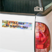 Ik maak liever kunst - Bumpersticker (Op Truck)